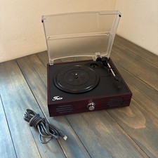 Feir Lightweight Vinyl Record Player 3-Speed Turntable w Stereo Speakers ST 