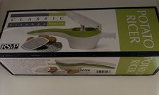 Potato Ricer, Baby Food Maker. Dishwasher Safe, Stainless Steel Plates Open Box