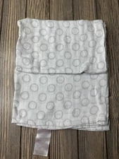 Ideal Baby Swaddle Blanket Gray Circle Print 100% Cotton Muslin Soft Breathable