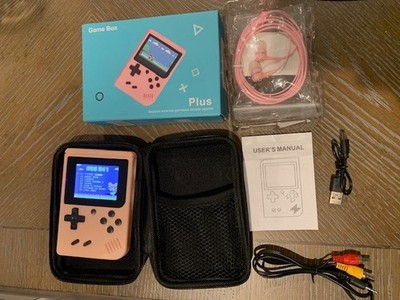 Game Box Plus Hand Held Retro Console 500 Games with  carrying case & headphones