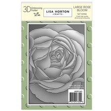 Lisa Horton Crafts Embossing Folder 5"X7"-Large Rose Bloom