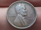1909 P Philadelphia Lincoln Cent Wheat Penny, Fine/VF Details, No VDB