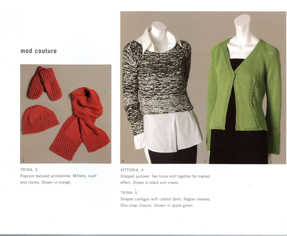 Adrienne Vittadini Vol. 19 Knitting Pattern Book - 18 Designs Pullovers Cardigan - Image 3 of 4