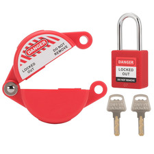 Gate Valve Lockout with Safety Padlock Hose Bib Lock for Water Spigot/Outdoor W