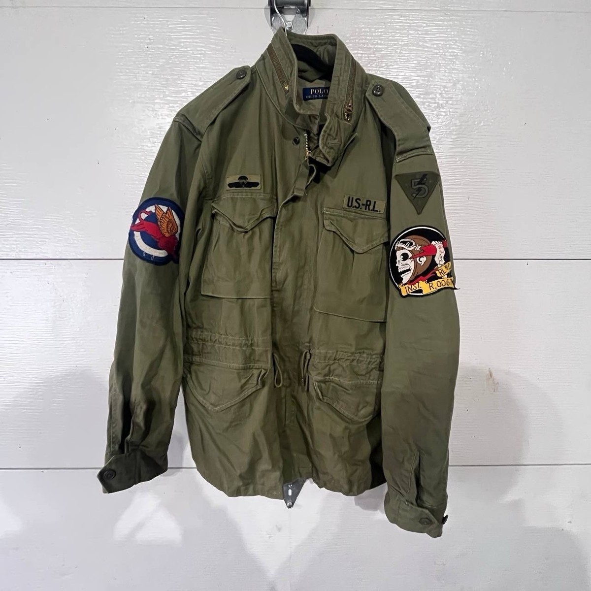 Polo Ralph Lauren Military Field Jacket Mens L Olive Green Polo Ralph Lauren Military Field Jacket Mens L Olive Green