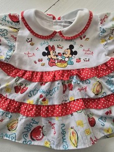 Vintage Disney Baby Babies Mickey Minnie Mouse Childs Dress 6 Months Summer