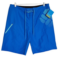 New Columbia Swim Board Shorts Men's 38 Blue Omni Shade UPF 30 Blue Omni Shield