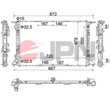 FITS AUDI A4 ALLROAD B8 2.0 TFSI QUATTRO RADIATOR, ENGINE COOLING 60C9005JPN JPN