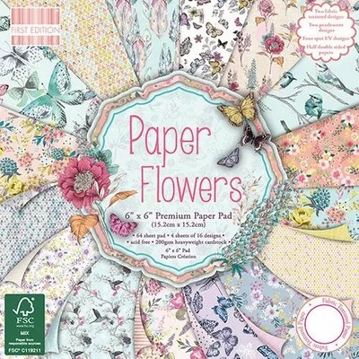 First Edition Paper Pad Karten Scrapbooking 6x6 Paper Flowers Scrap