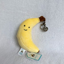 Jellycat Fabulous Banana Plush Keychain Bag Charm Soft Collectible Gift NWT