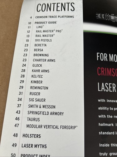 2016  CRIMSON TRACE FIREARM LASER CATALOG, AND  THE LASERS EDGE DVD - Picture 2 of 4