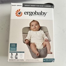 Ergobaby Easy Snug Infant Insert Gray Premium Cotton Newborn from 7-12 lbs NEW