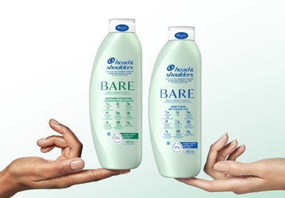 Head & Shoulders Bare Anti-Dandruff 2-in-1 Shampoo & Conditioner, Pure Clean, 13
