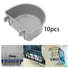 10x Dog Crate Bowls Hanging Kennel Bowl for Pet Transport Carrier Removable Pet