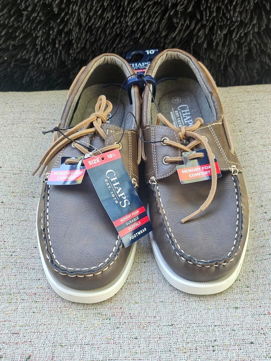 Chaps Men Shoes Brown Boat Shoes Lace Up Memory Foam Comfort  display picture 2