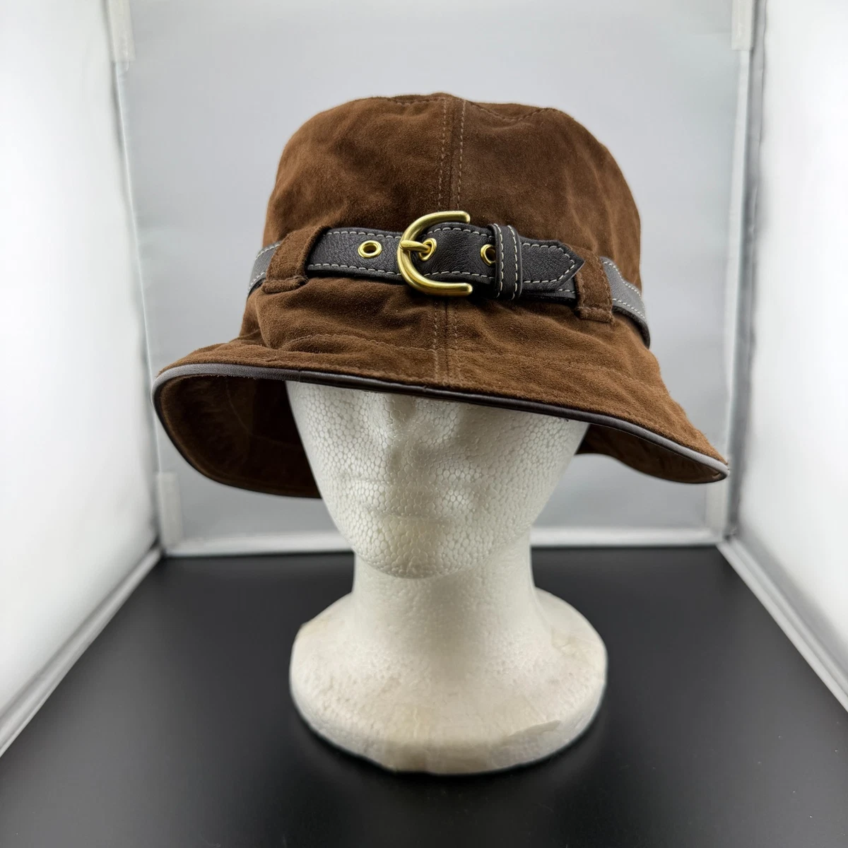Coach VTG Canvas & Leather Bucket Hat Watermelon Signature Turnlock Sz M-L NWT NWT Coach Colorblock Signature Bucket Hat | Mercari main image 2