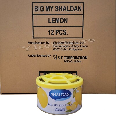 Big My Shaldan 12-Can Lemon Scent Gel, Strong Air Freshener for Large Cars