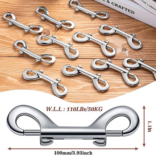 Stainless Steel Double Ended Hook Ended Hook Eye Bolt Snap Hook Diving Hook - Picture 2 of 16