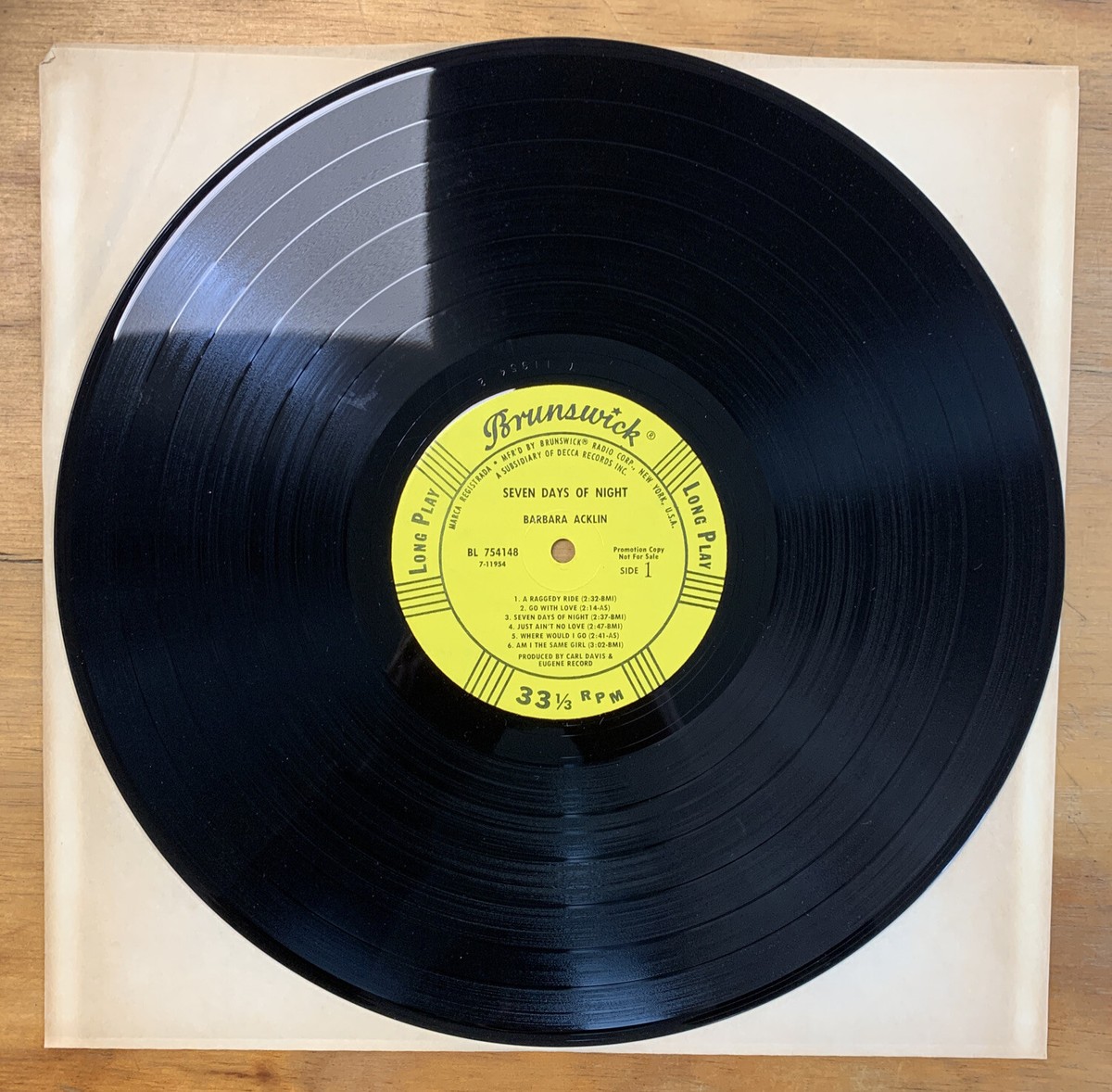 Barbara Acklin - Seven Days Of Night | VG+ | 1969 | PROMO