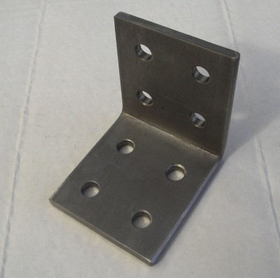 Edelstahl-Winkelverbinder V2A L-Winkel Schenkelmaß 70mm x 70mm x 55 x 5 mm