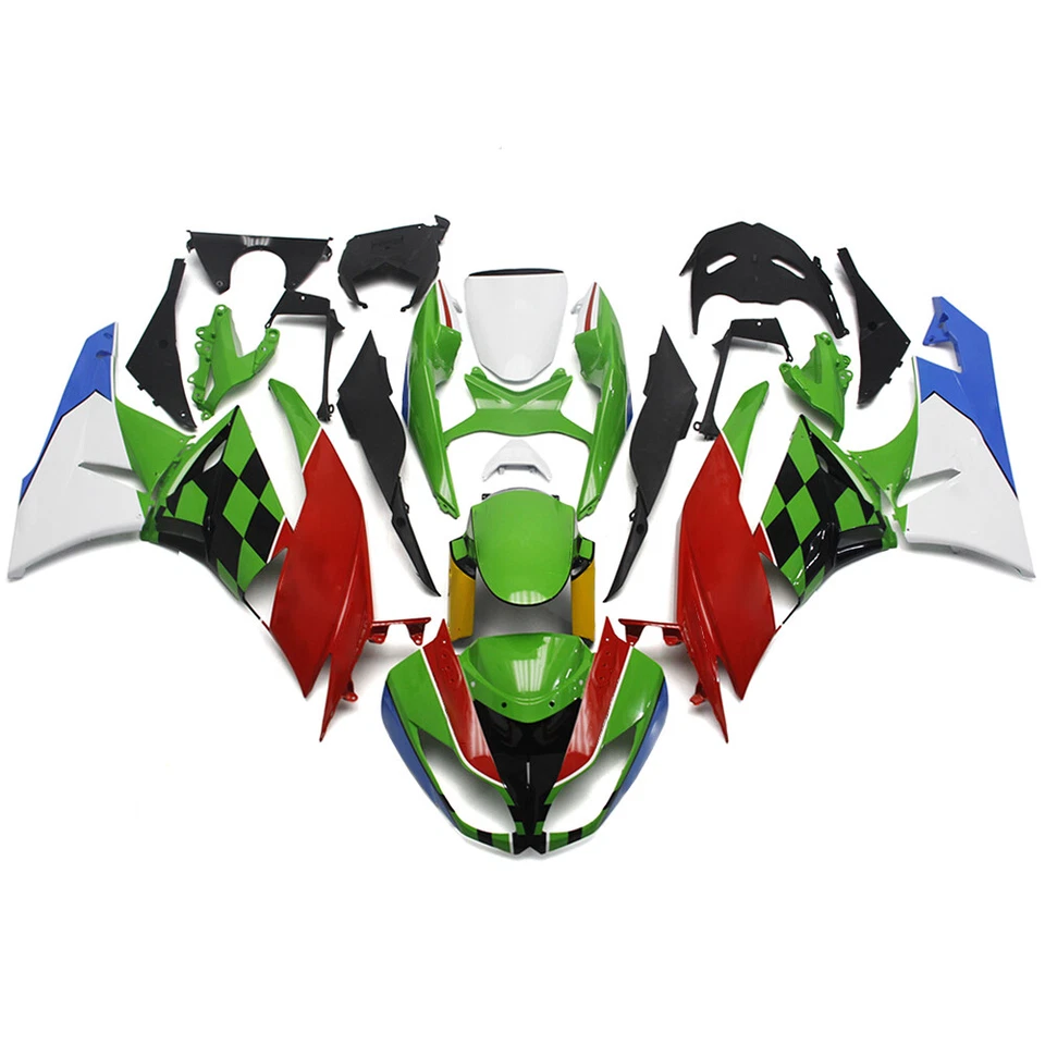 Red Green Fairings Plastic for Ninja ZX6R ZX600R 2009 2010 2011 2012 Bodywork  - Imagem 2 de 4