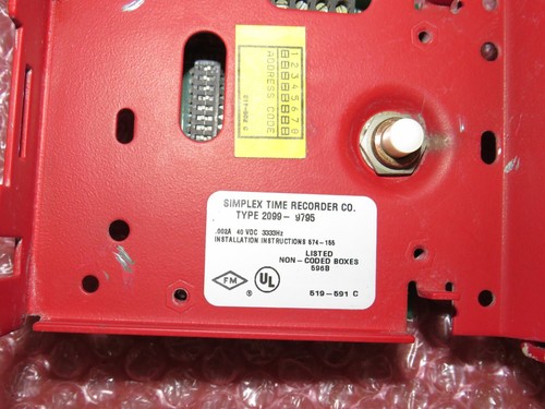SIMPLEX 2099-9795 ADDRESSABLE SINGLE ACTION MANUAL PULL STATION - Picture 4 of 4