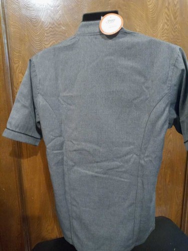 Abrigo HAPPY CHEF-Essential Abrigo de Chef Ligero Estilo #514 (XS-GRIS) - Imagen 3 de 3