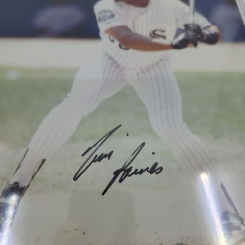 Foto autografiada firmada por Tim Raines de tres estrellas 8 x 10 de los Medias Blancas de Chicago usada - Imagen 2 de 4