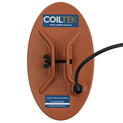 Coiltek 10'' x 5'' Elliptical Gold Extreme Search Coil for Minelab SDC 2300 Metal