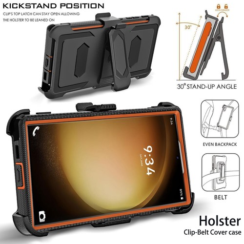 Funda de teléfono a prueba de golpes con clip para cinturón para Samsung Galaxy S23+ S23 Ultra S23 FE - Imagen 88 de 96