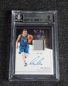 2018 Panini Noir Luka Doncic ROOKIE RC PATCH AUTO /99 BGS ...