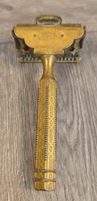 Vintage GEM Single Edge Safety Razor | Art Deco Ornate Handle | Made In USA