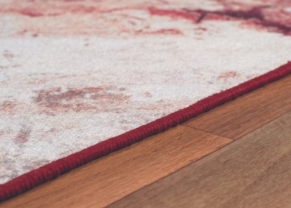 Alfombra moderna multicontemporánea abstracta Galaxy - Alfombra trasera de goma antideslizante Foto 4 de 4