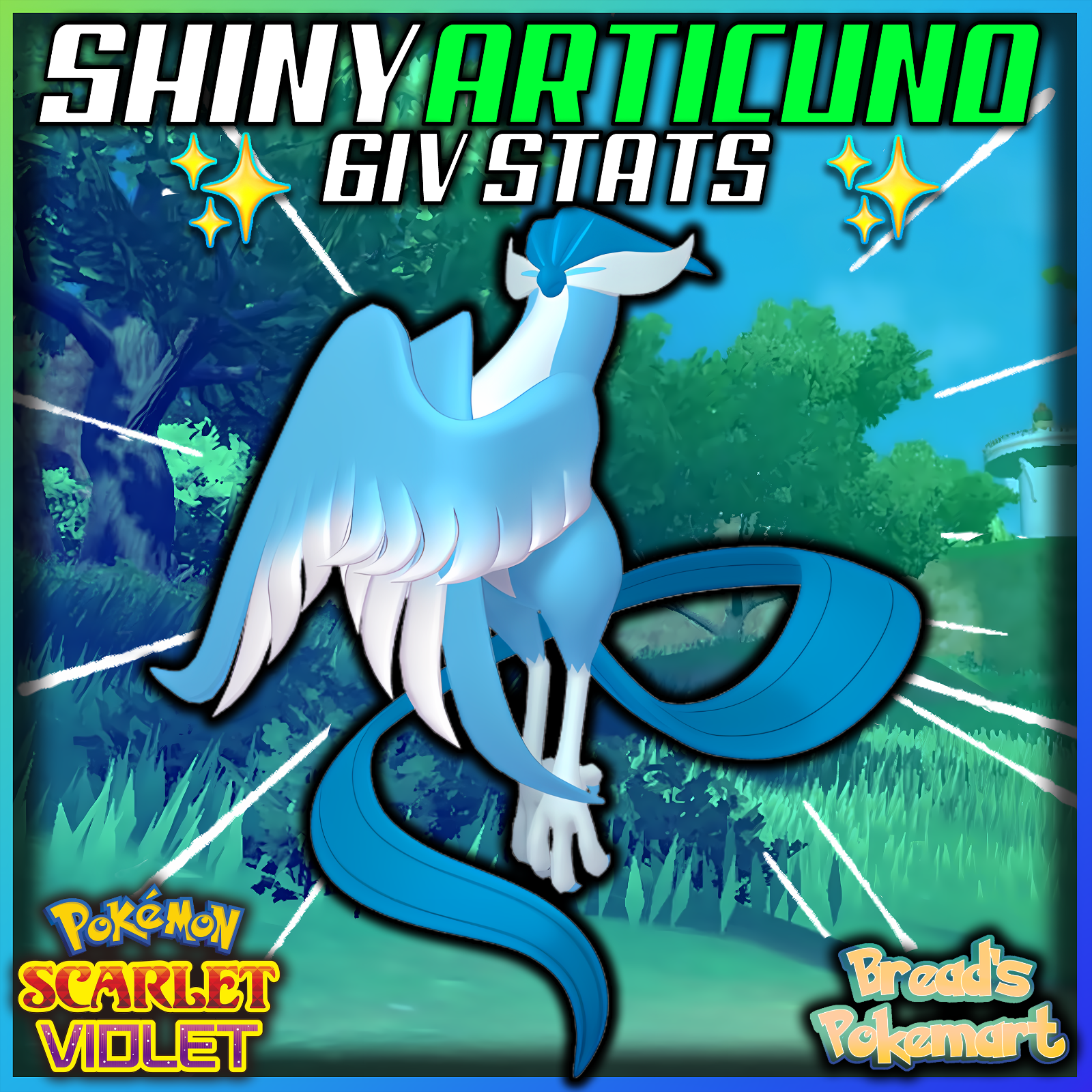 ✨Shiny Articuno 6IV✨ Pokemon Scarlet & Violet 🚀Fast Trade🚀