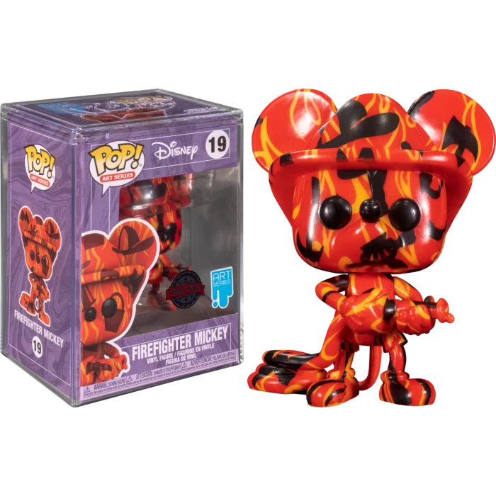 Микки Маус пожарный (художник) США эксклюзивный поп винил + жесткий стек протектор - Изображение 2 из 3
