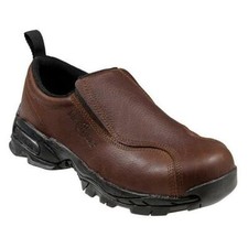 Nautilus Men's Steel Toe Leather Moc Slip-On Shoes, Brown, 1620