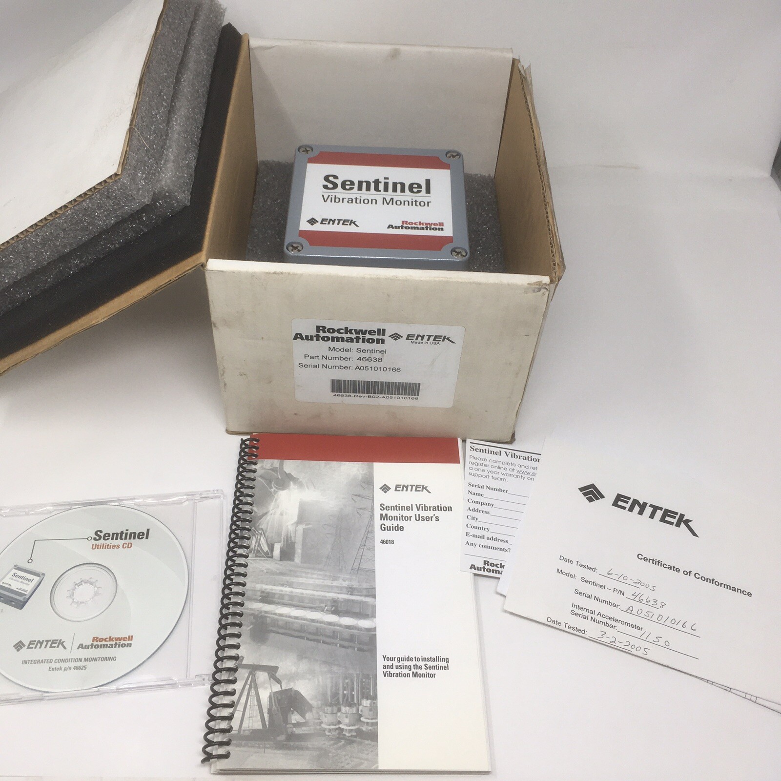 NEW Entek Rockwell Automation 46638 Sentinel Vibration Monitor