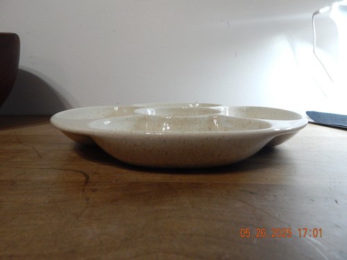 Red Wing USA Relish Tray/Chips and Dip FLECKED SPECKLED - Picture 2 of 4