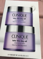 Clinique Take The Day Off Cleansing Balm 8.5 Oz /250ml Each Jumbo Duo NIB .