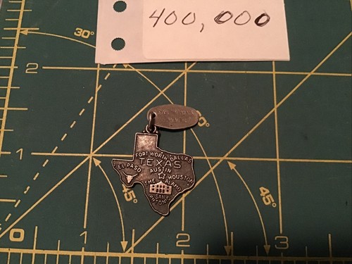 Vintage Sterling Silver Alamo Texas State Dangle Charm
