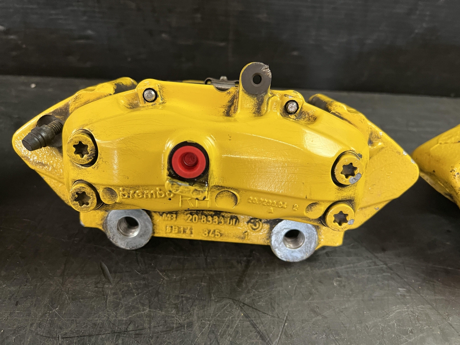 08-16 MASERATI GRANTURISMO FRONT REAR LEFT RIGHT YELLOW BRAKE CALIPERS 20833300