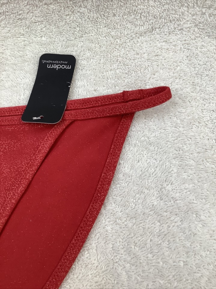 MODERN MOVEMENT RED & GOLD BIKINI 80 NYLON 10 SPANDEX 10 METALLIC eBay