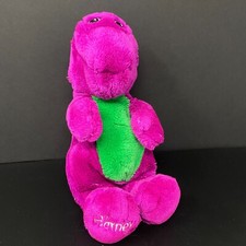 Vintage Lyons Barney Purple Dinosaur Plush Closed Mouth 13" Stuffed Animal 1992