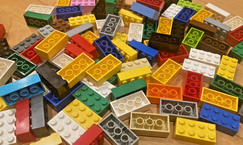 lego x100 random 2x4 BRICKS ALL COLORS HUGE BULK LOT PARTS PIECES