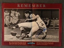 Pete Rose Autographed Magazine Centerfold Cincinnati Reds - Hit King