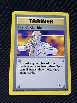 BLAINE S GAMBLE COMMON - POKEMON 121/132 GYM HEROES NEAR MINT ENGLISCH