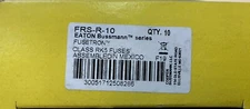 Lot Of 10, NEW. FRS-R-10 Bussmann 10A Fuses. Class RK5.  New In Box, Qty. 10