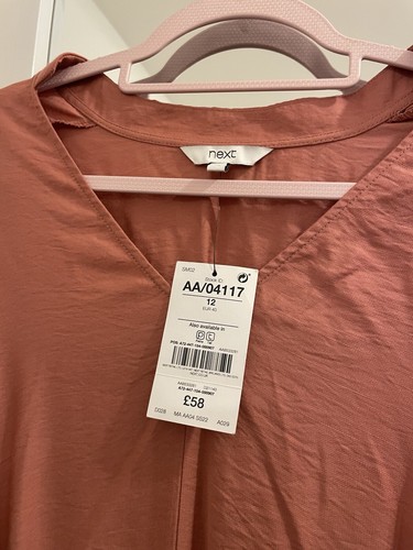 Next Natural A-Line Belted Dress - Picture 5 of 7
