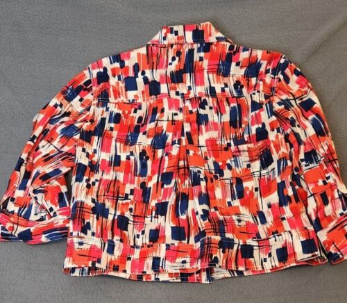 Red White & Blue Jacket Vtg American Flag Patriotic Patriot Sz 10 Ruby Rd Blazer - Picture 3 of 12