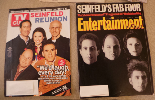 Lotto Seinfeld Entertainment Weekly 1993; ritaglio scatola cereali; guida TV FabFour '04 - Foto 3 di 10